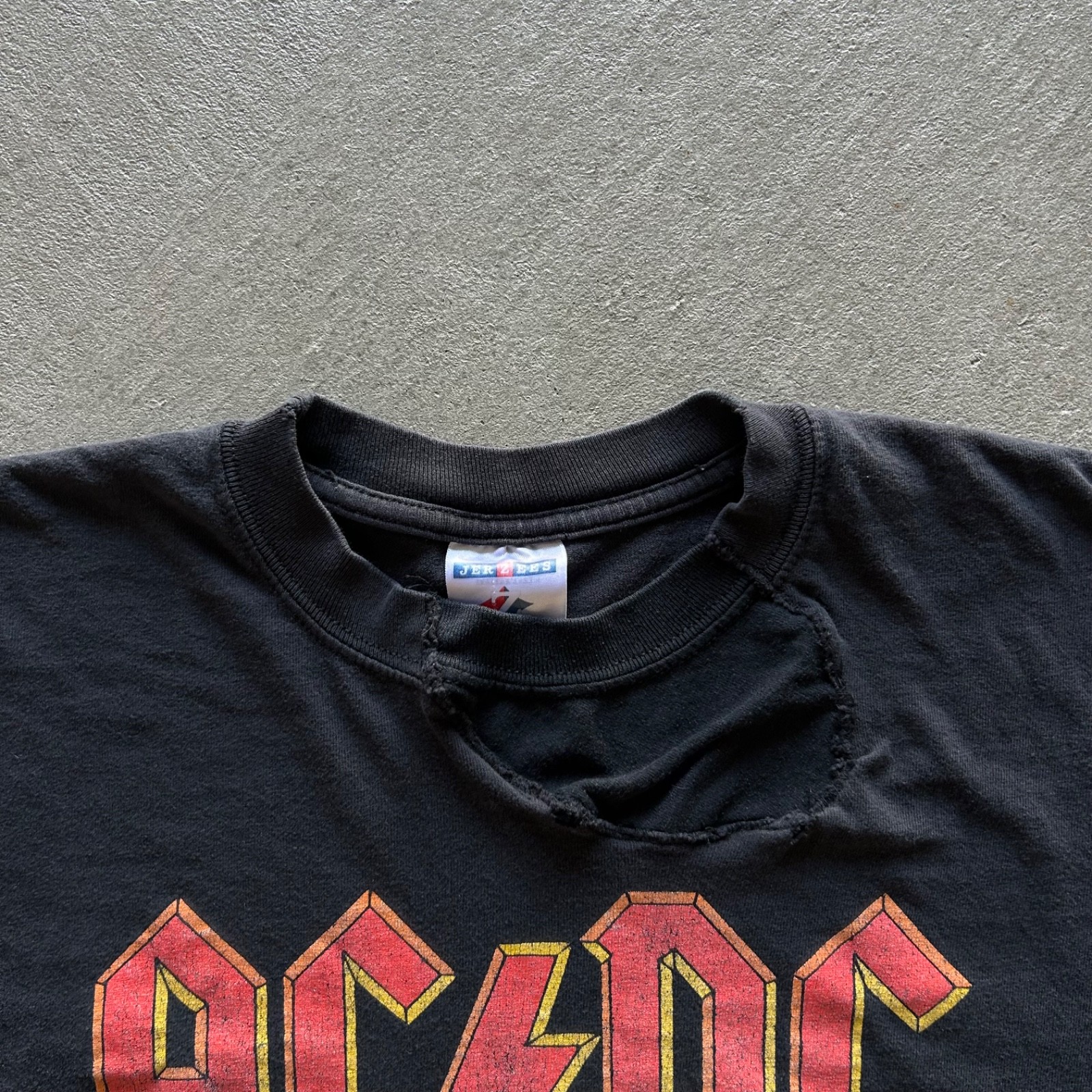 Vintage 2003 AC DC High Voltage Shirt Size XL Black Hard Rock Band Angus Young