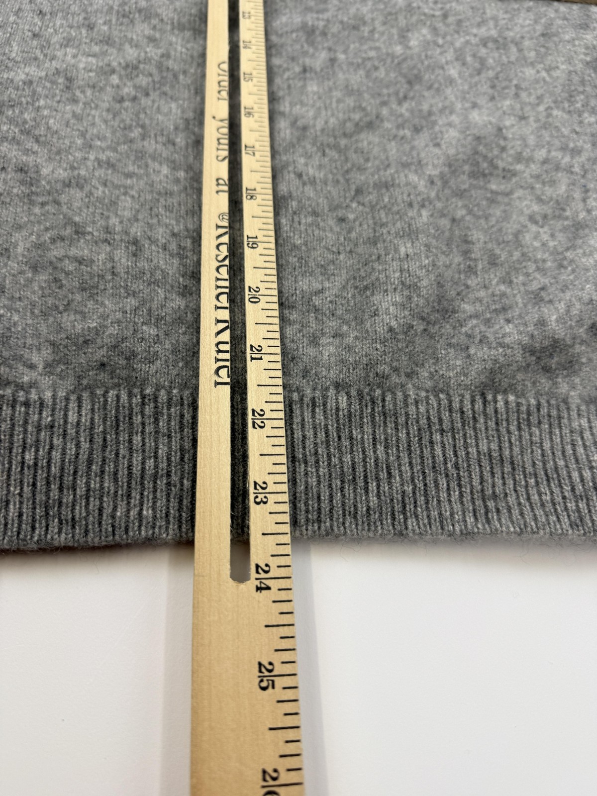 Tasso Elba Sweater Mens Large Gray 100% Cashmere Turtleneck Cable Knit