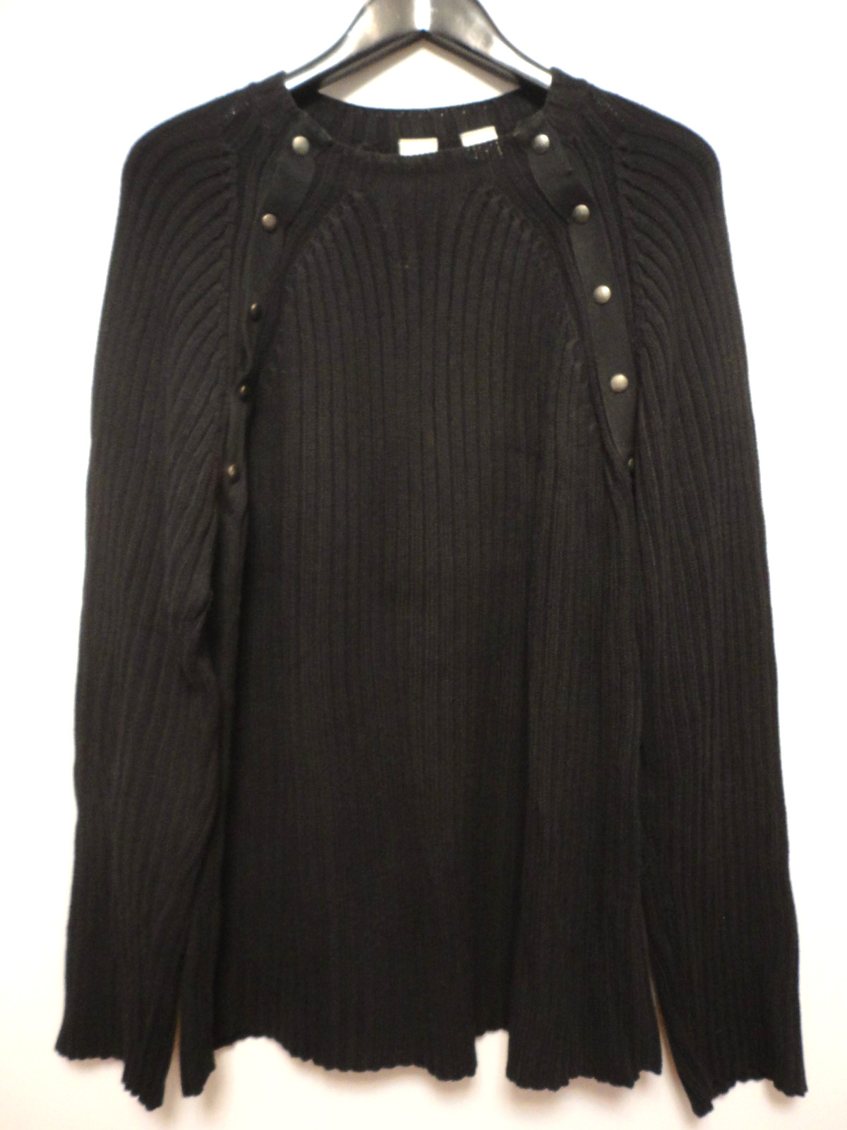 Armani Exchange Men’s XL Black Ribbed Cotton Sweater Long Sleeve Crew Neck