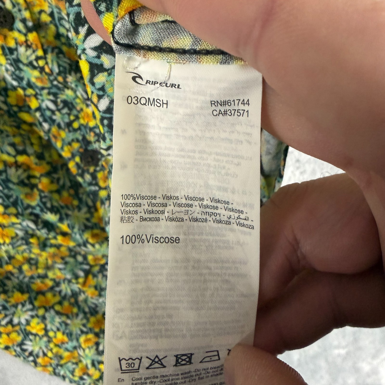 Rip Curl Shirt Mens Medium Yellow Fun Times Floral Short Sleeve Button Up NEW!