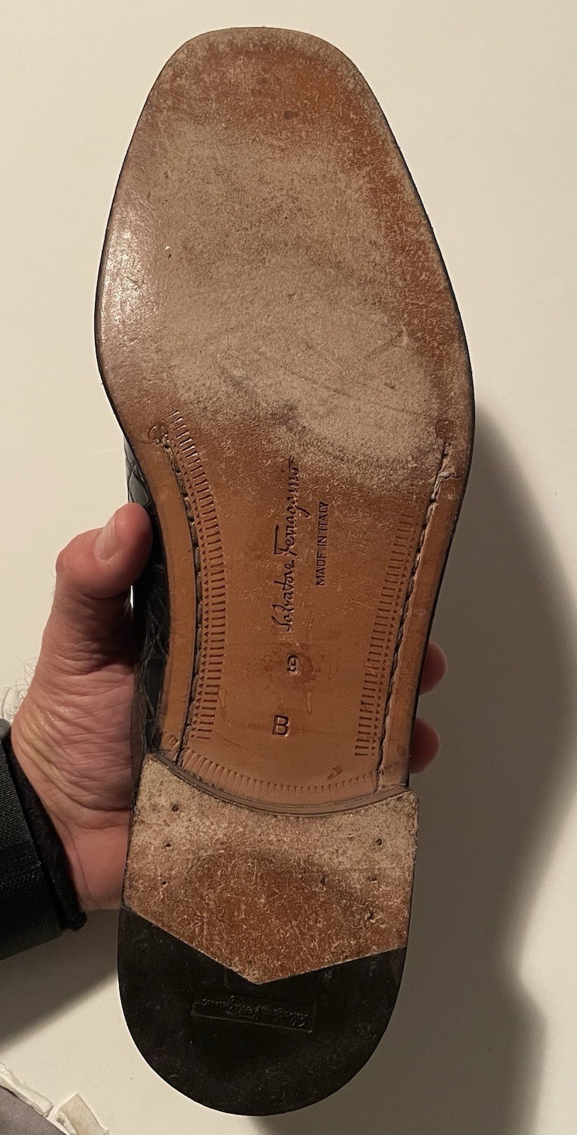 Salvatore Ferragamo Black Crocodile/Alligator Shoes Size 9B