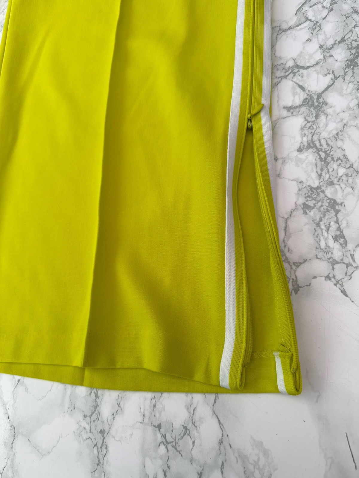 Marks & Spencer Trousers Size 16 Short Yellow Green Wide Leg