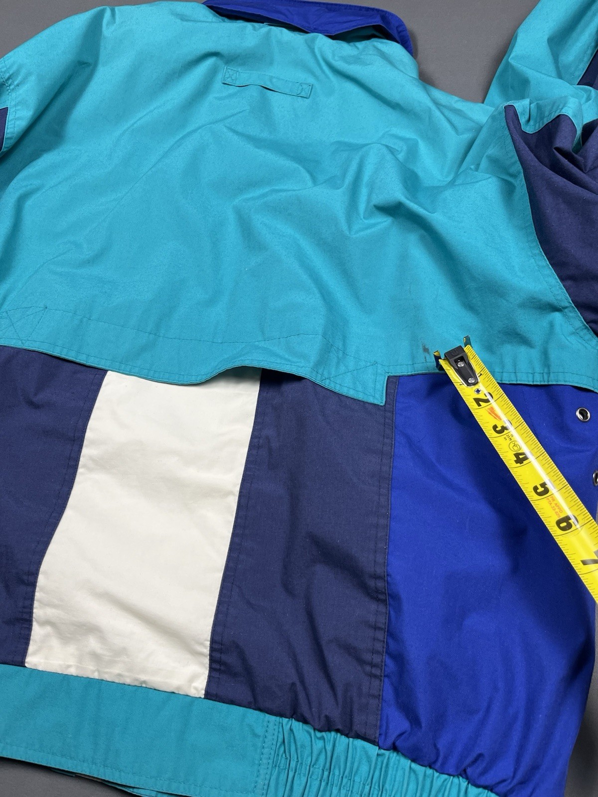 Vintage London Fog Colorblock Waterproof Jacket Mens XL Oversized Nautical Retro