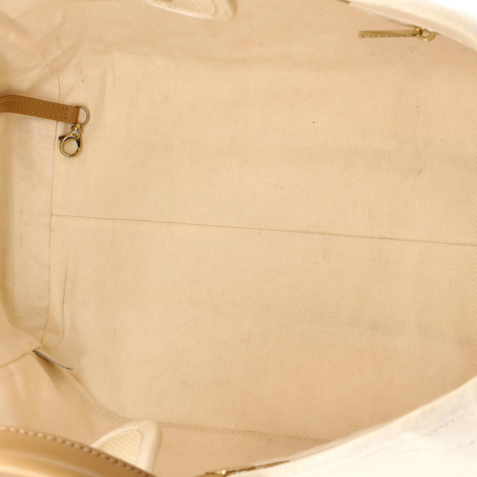 Chanel Deauville Tote Pearl Embellished Canvas Medium