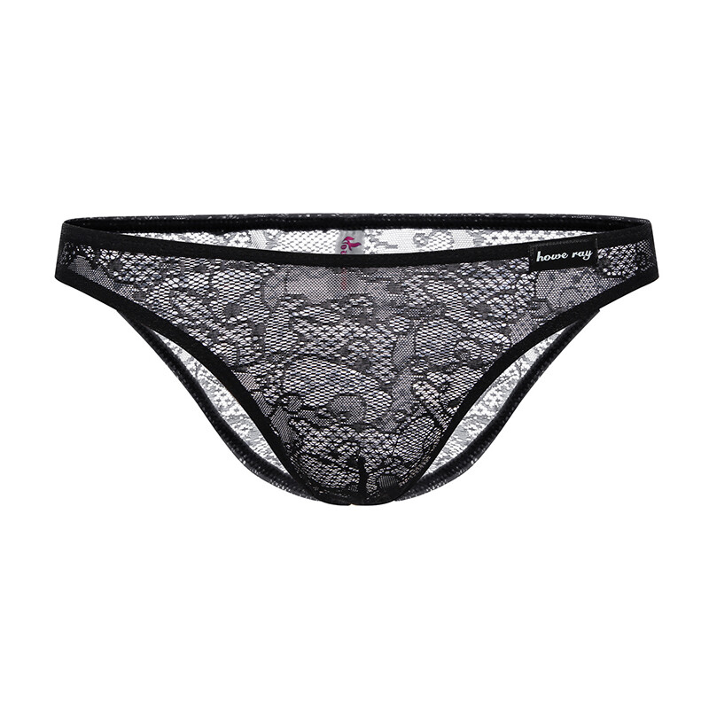 6PCS LOT Mens Lace Underwear Brief Panties Low Waist Sheer See Through Underpant