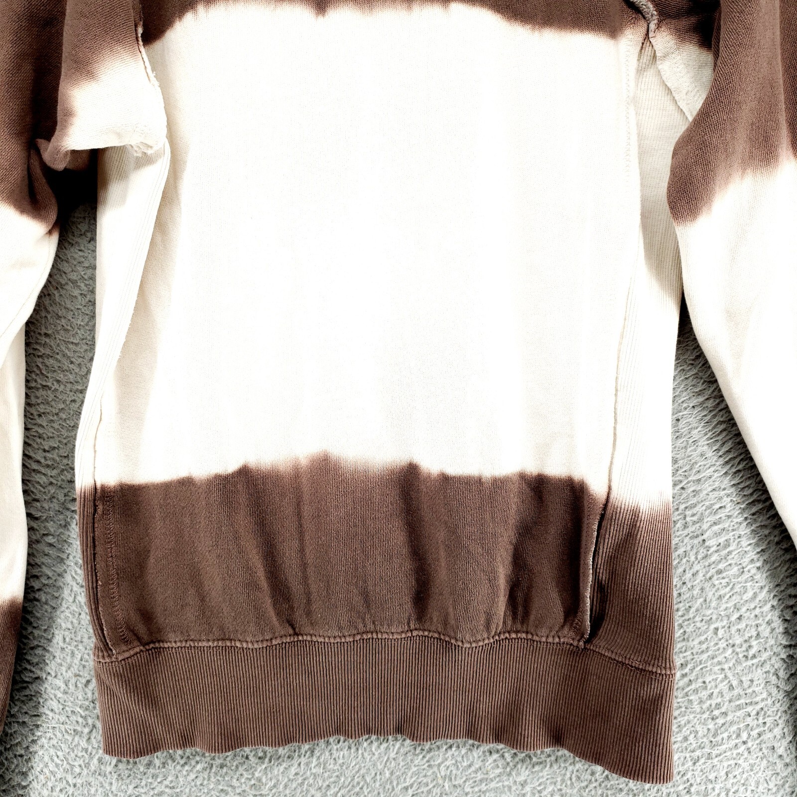 Westhampton Beach Est. 1902 Hoodie Sweatshirt M Size UNISEX Tie Dye Brown Ivory