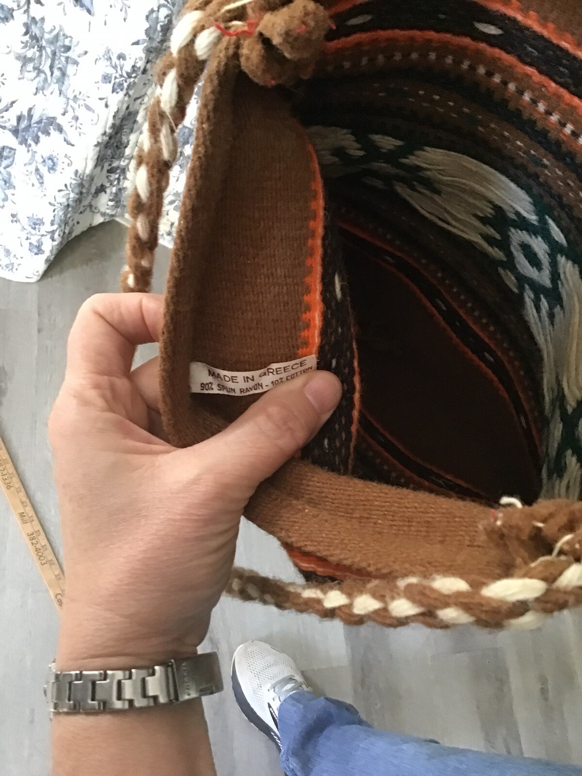 Retro Vtg. Boho Hipster Bag Hand-Woven Shoulder Bag Satchel