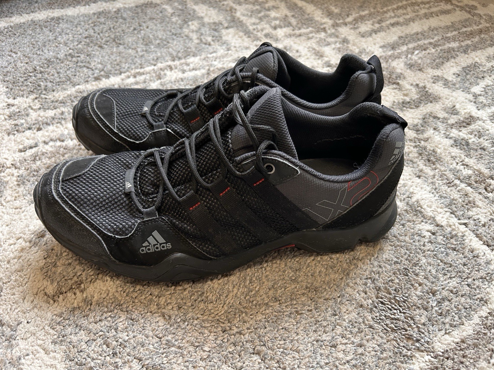 Adidas AX2 Traxion Black Hiking Trail shoes men’s size 12 #D67192
