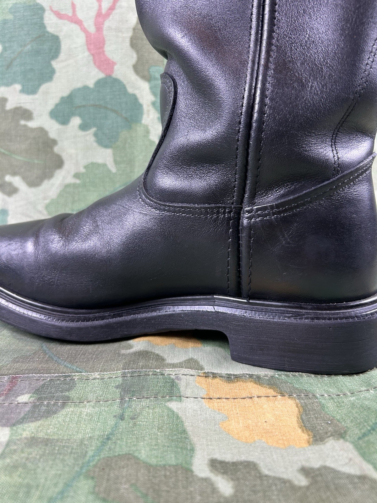 Red Wing Pecos 1125 Boots Mens 8 D Black Leather Western Motorcycle USA Pull On