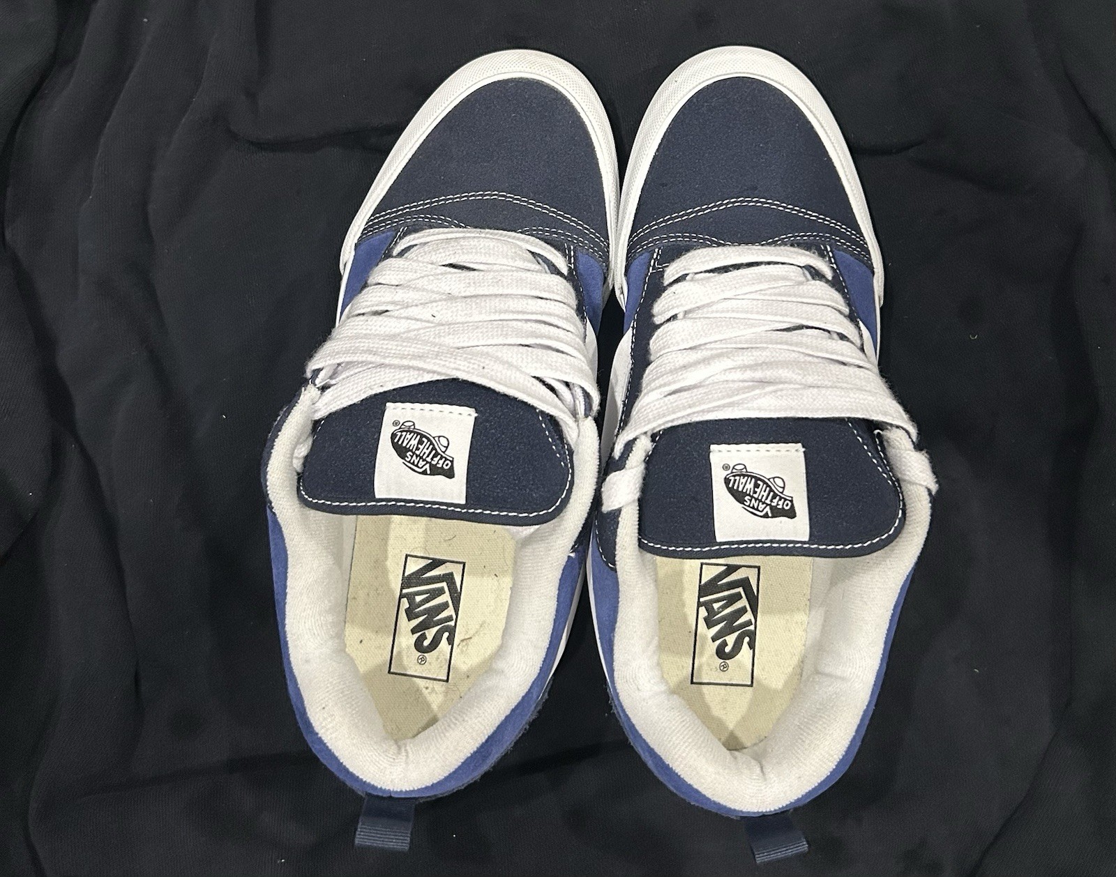Vans Knu Skool Shoes blue/black/white Size 10.5