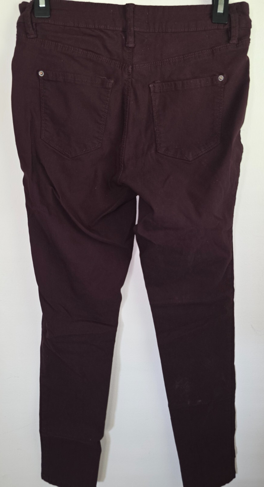 YMI Straight Leg Pants Stretch Burgundy Red Womens Size Medium