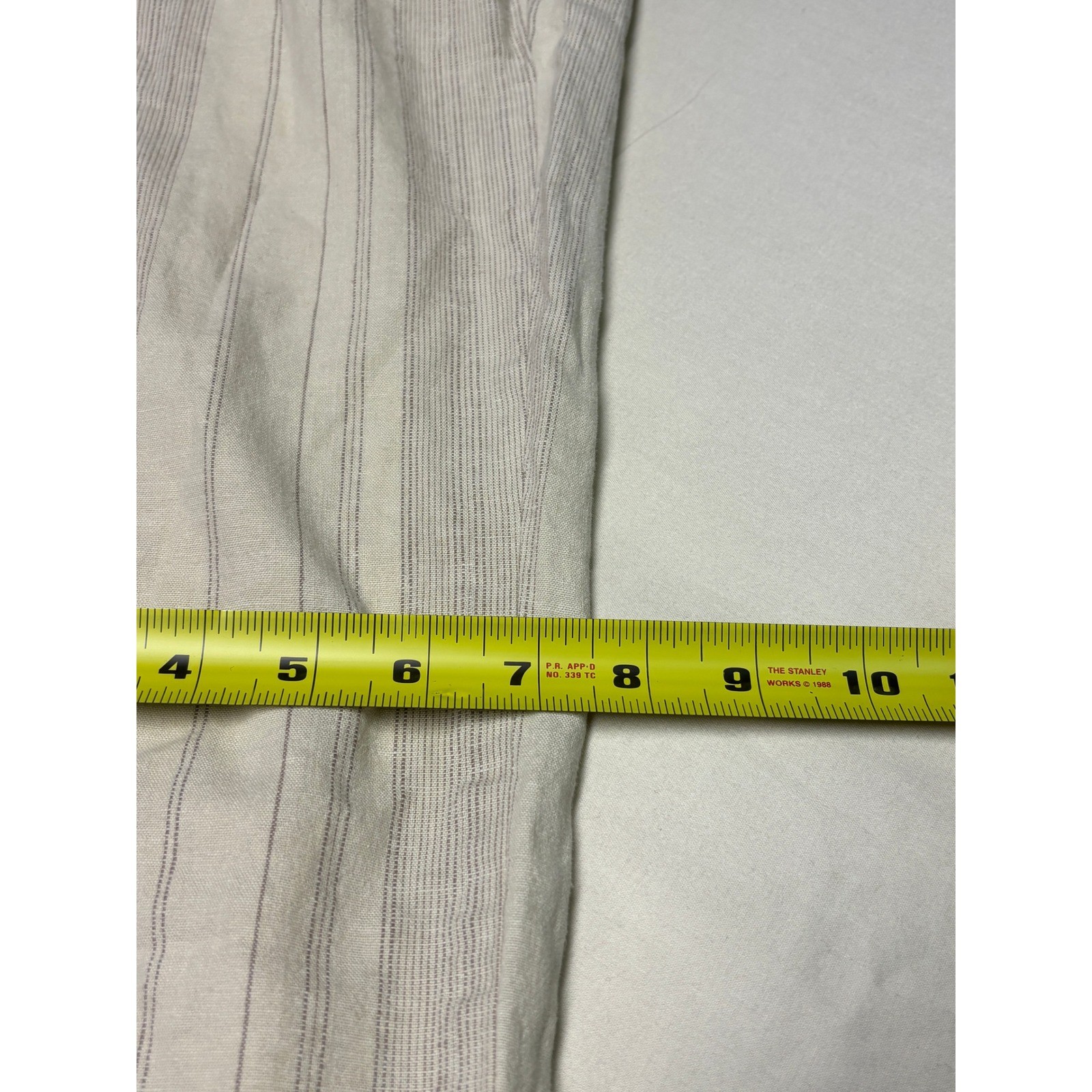 Prana Womens Hemp Organic Cotton Striped Jogger Pants Cream Grey Size 2 W29 L26