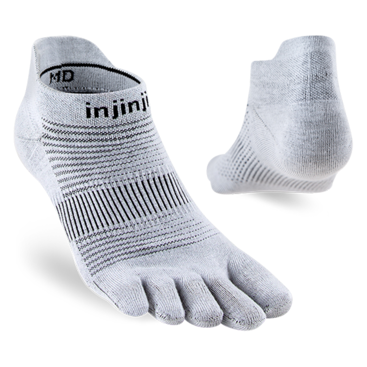 Injinji Unisex Run Original Weight No‑Show Comfortable Socks, Color/Size Options