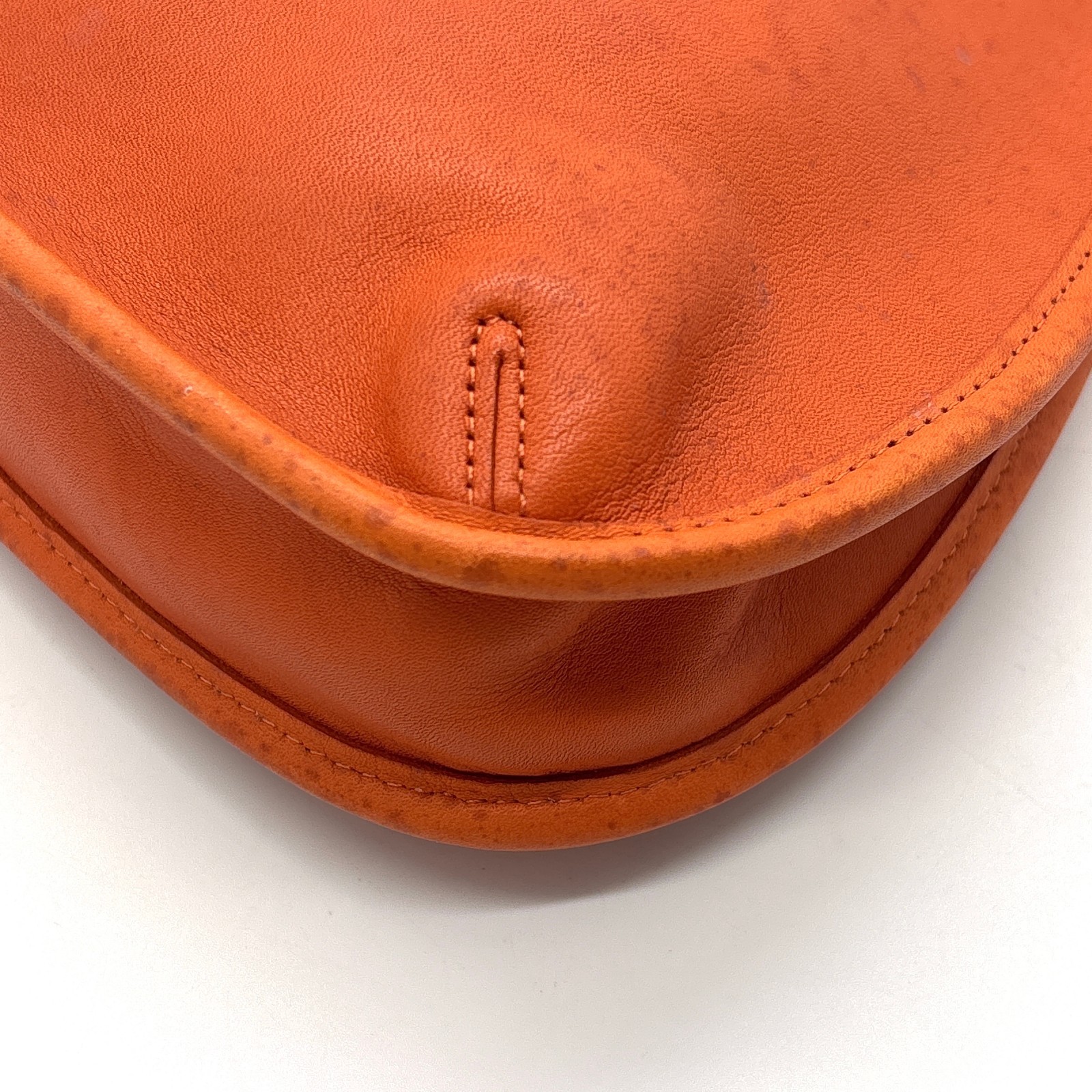 Coach Vintage 9027 Ergo Leather Hobo Bag Orange Made in USA From Japan