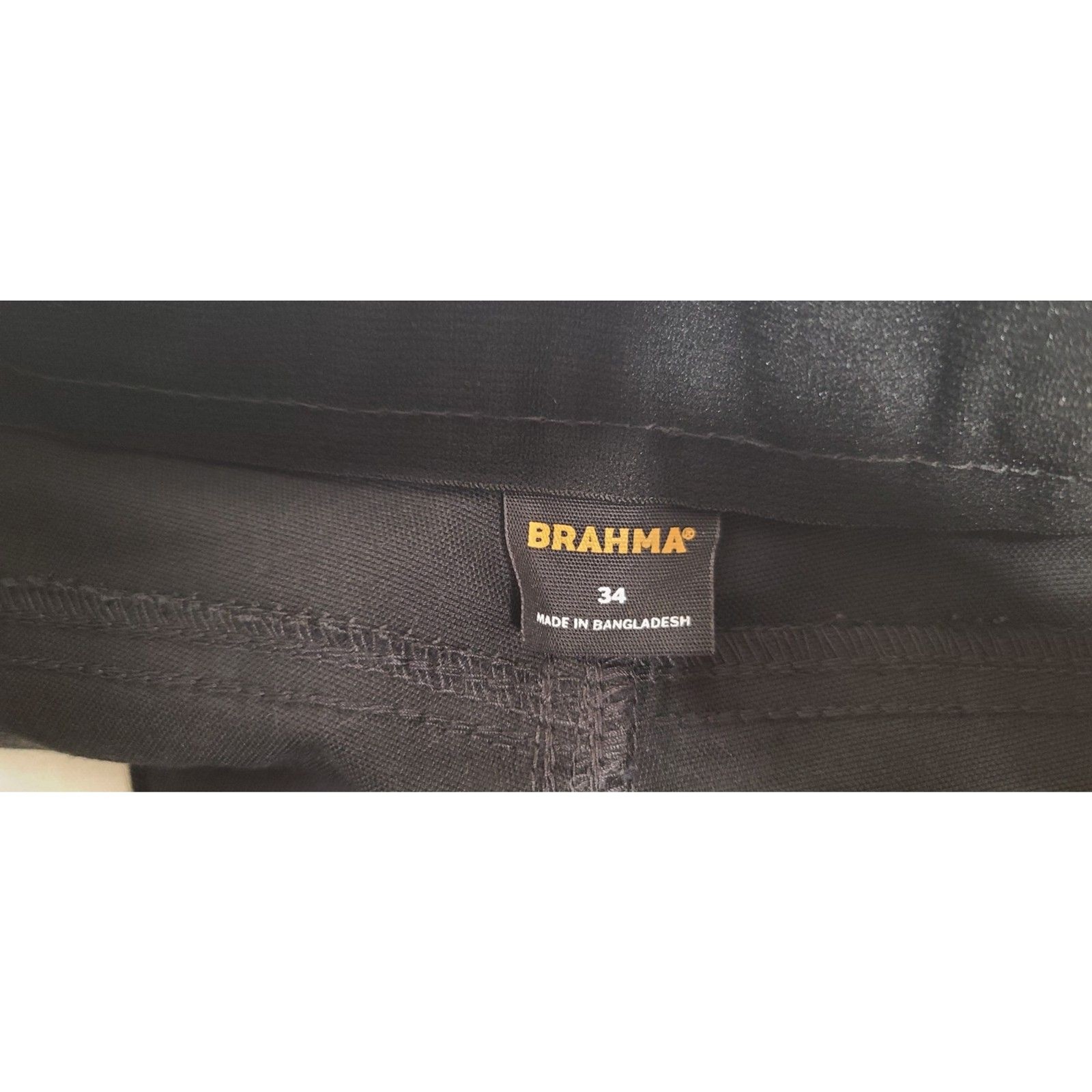 Brahma Mens Black Canvas 9 inch Relaxed Fit Canvas Shorts Size 34 NWT