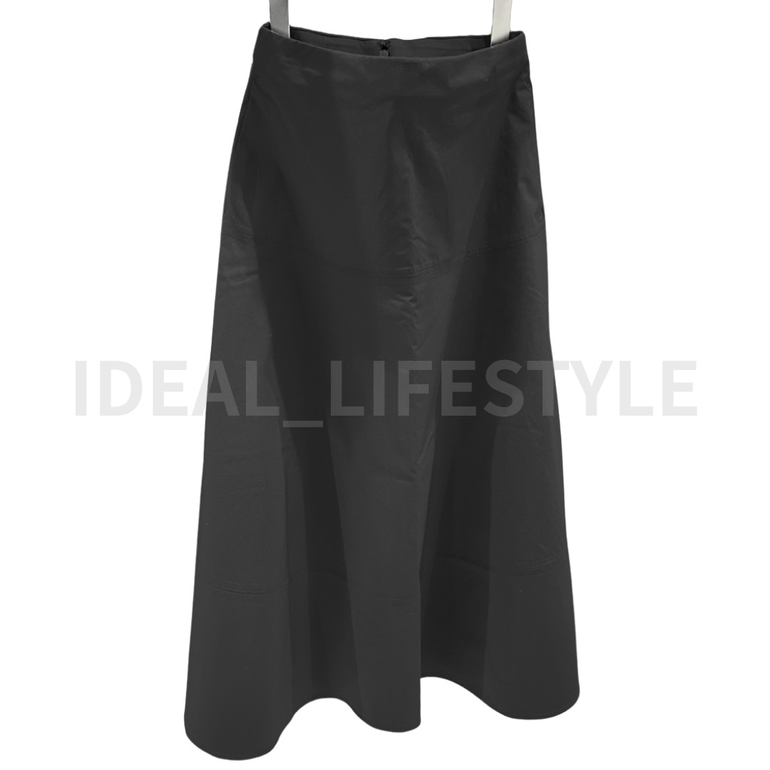 UNIQLO Cotton Nylon Circular Skirt S-XXL Black Beige Navy Women 485797 NWT