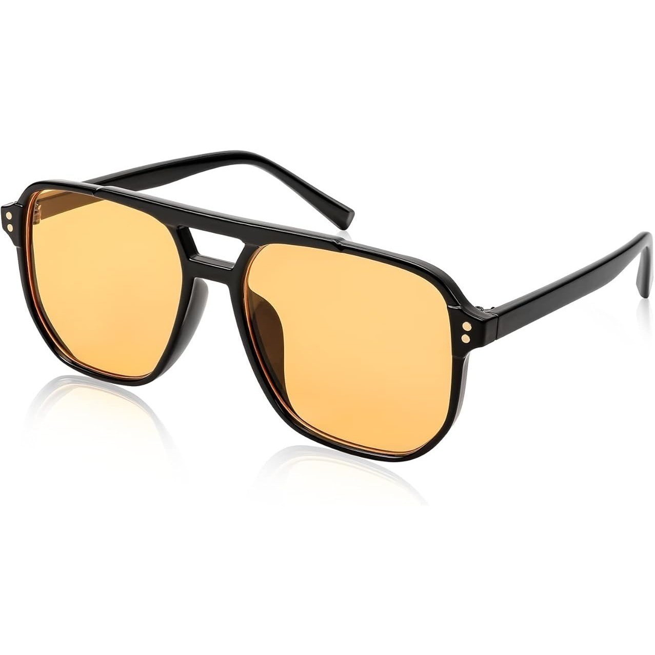 Men Retro Vintage 70s Sunglasses Yellow Lens Shades Street Wear Eye Glasses Hot