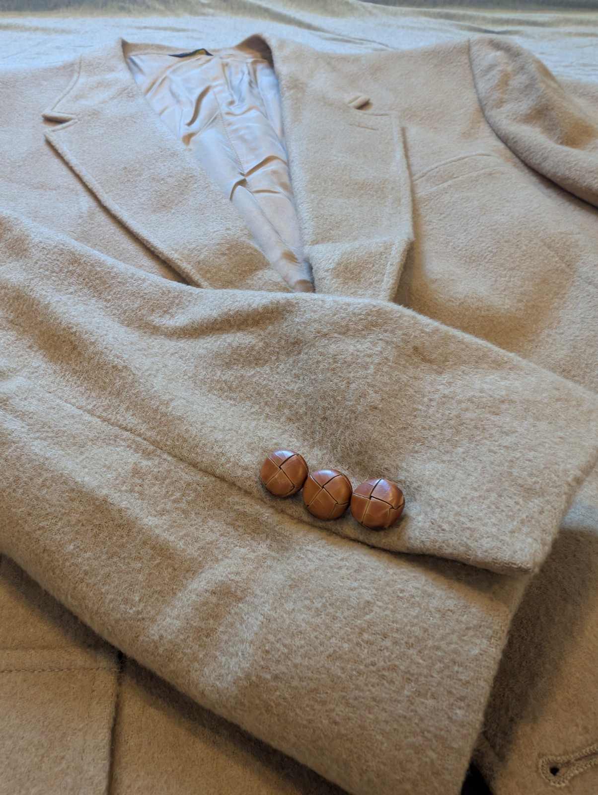 VTG Beige 100% Camel Hair Sportcoat Jacket MITUSA Measurements In Description