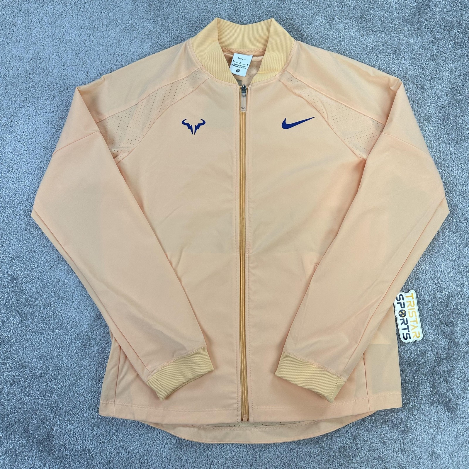 Nike Rafa Jacket Mens Medium Peach Dri-FIT DV2885-777 Tennis Full Zip Stretch