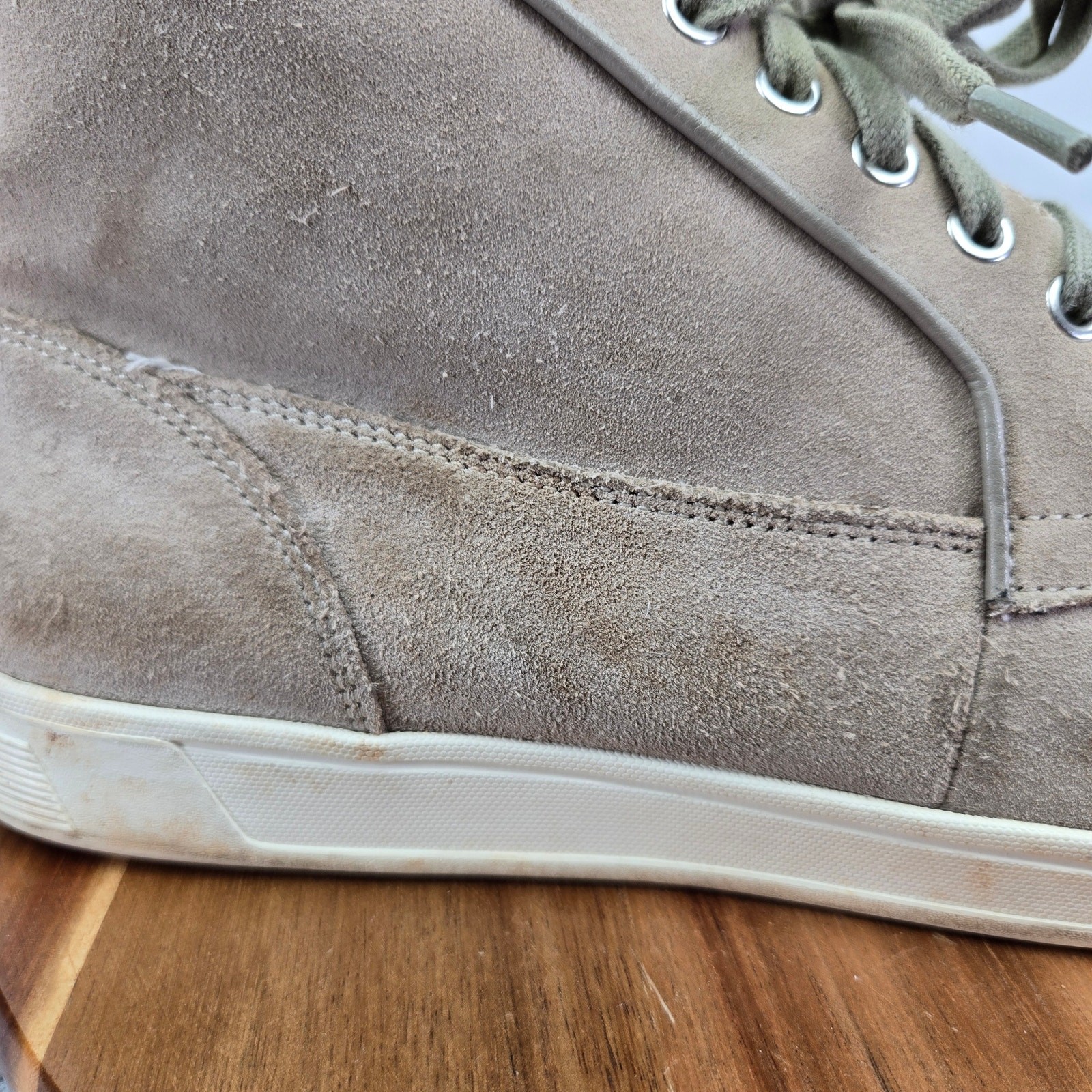 Cole Haan Mens 11M Tan Suede Leather Lace Up Moc Toe Casual Daily Chukka Boots