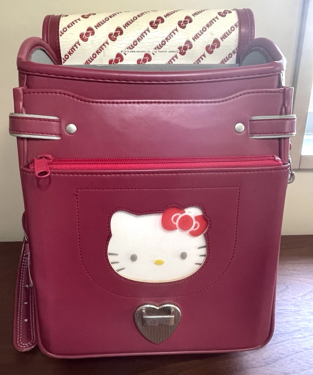 Vintage JAPAN Randoseru School Bag Backpack Red from Japan with Hello Kitty