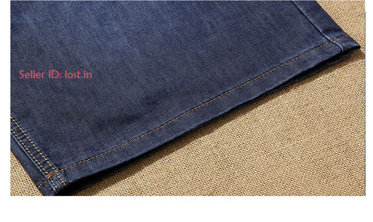 Men Denim Shorts Half Pant Casual Loose Jeans Stretch Cargo Denim Pants Big Size