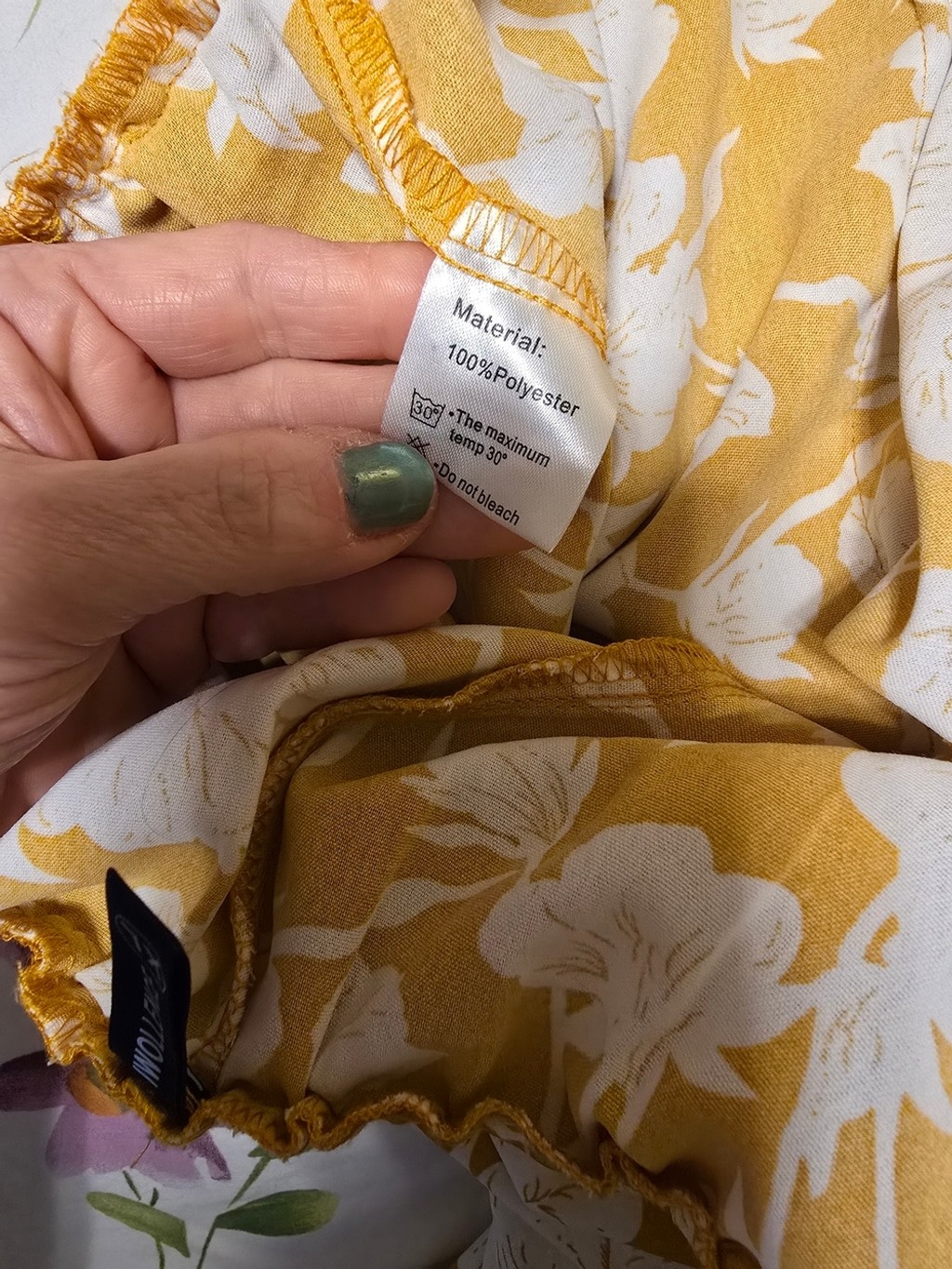 High-Rise Floral Bow Pants