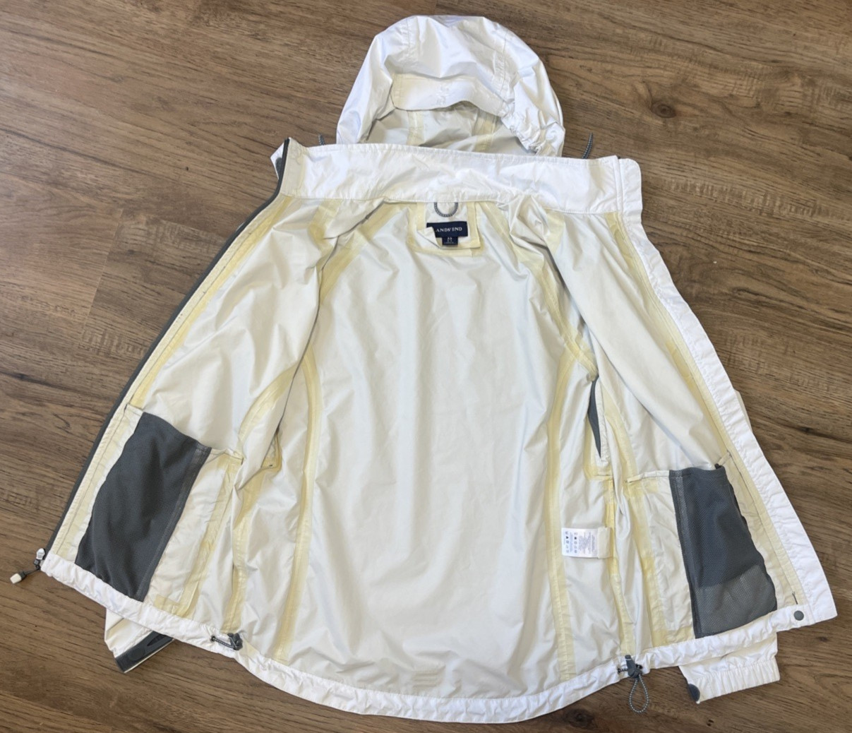 Lands End Lite Hooded Rain Jacket Women’s XS Size 2-4 Waterproof