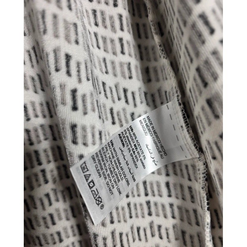 Chicos Travelers Long Cardigan Duster Black White Geometric Print Size 0 Small