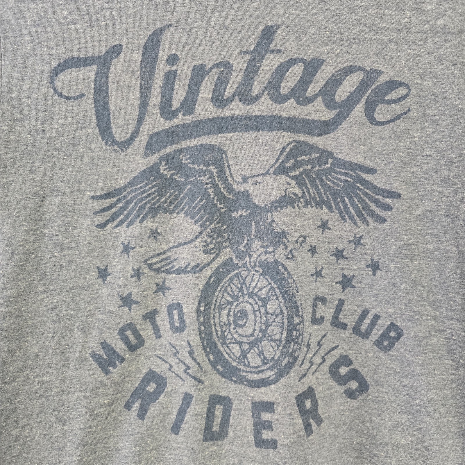 Hybrid Vintage Moto Club Riders Graphic T-Shirt Medium Mens Green Cotton/Poly