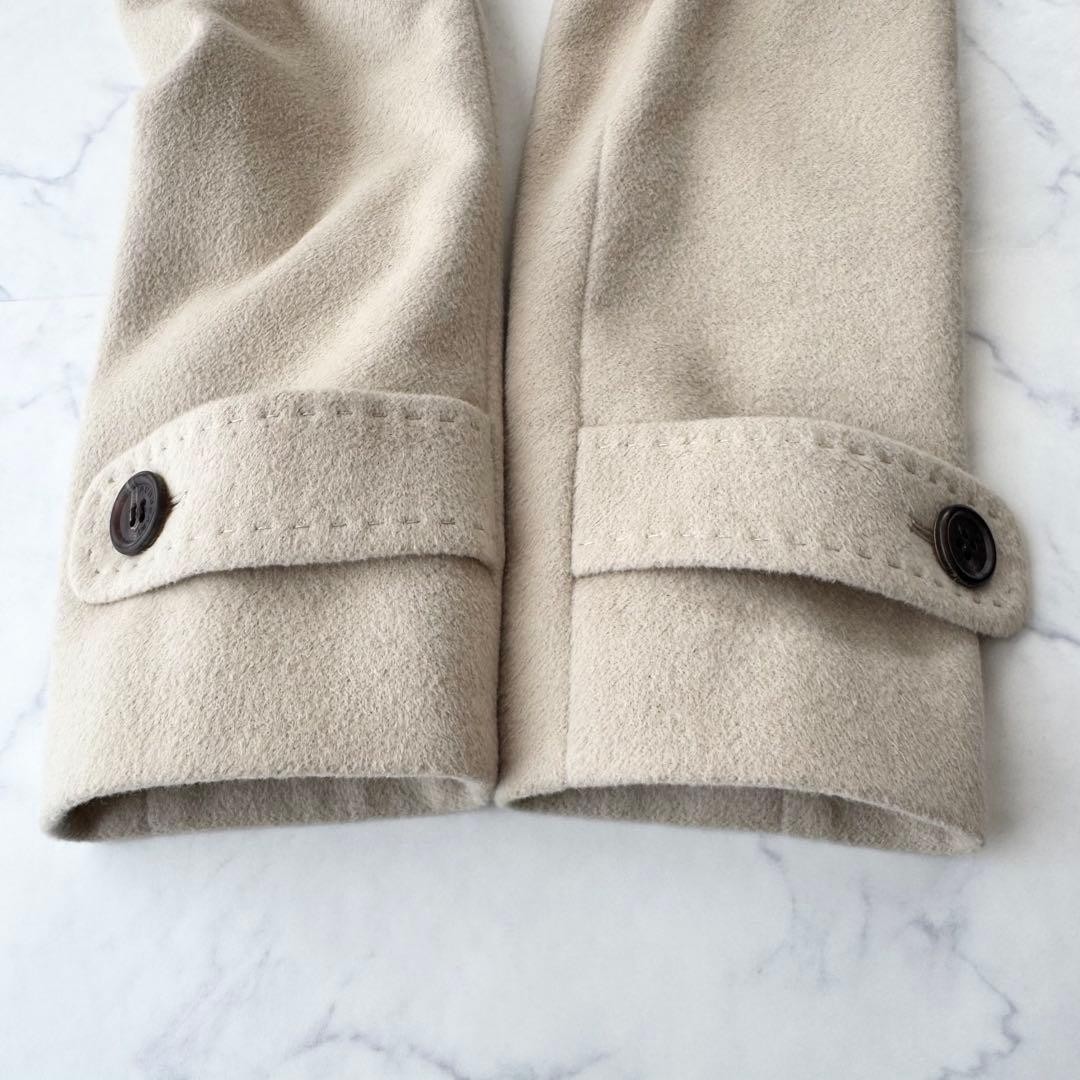 Burberry London Angora Blend Coat Belt Shadow Horse Made in Japan 42