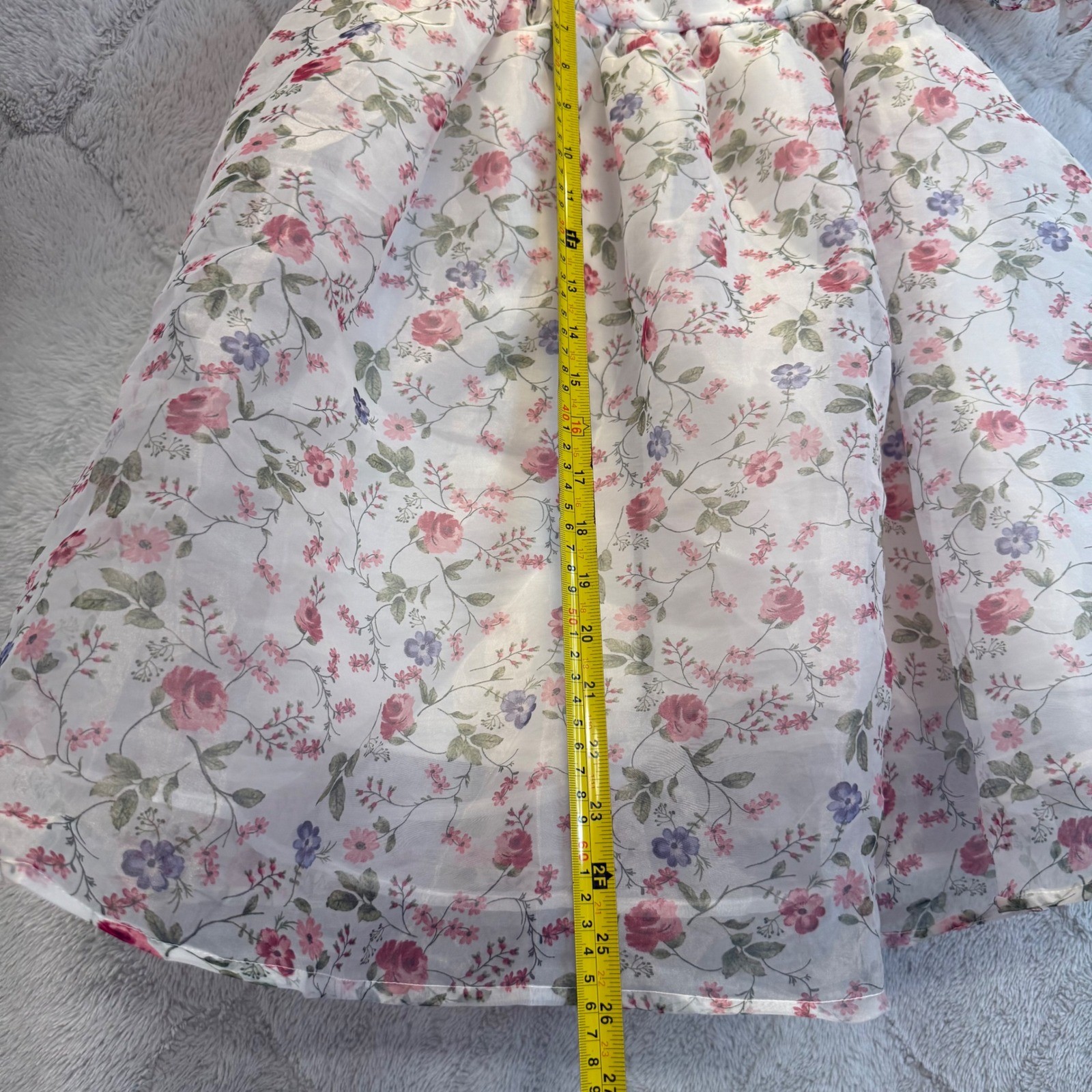 Coquette Cottagecore Floral Puff Sleeve Babydoll Dress Milkmaid Audrey Parks S