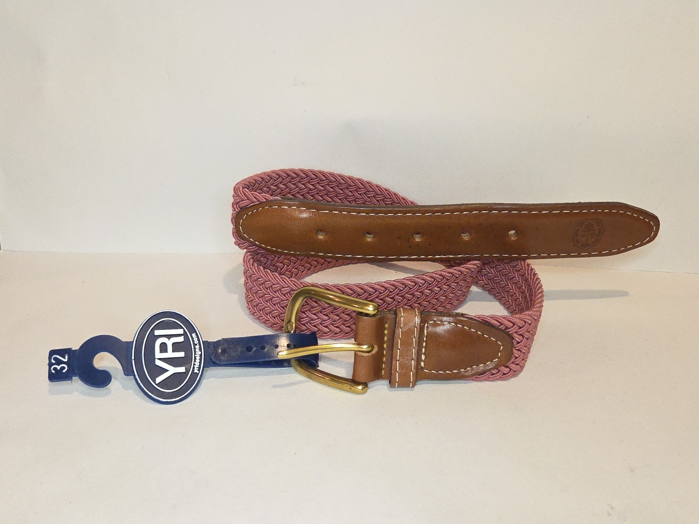 Canvas Elastic Fabric Woven Stretch Braided Belt Metedeconk Golf Club Logo