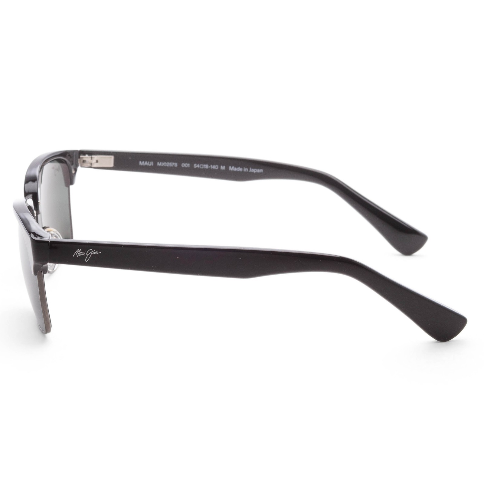 Maui Jim Unisex Kawika 54mm Gloss Black Pewter Polarized Sunglasses MJ0257S-001