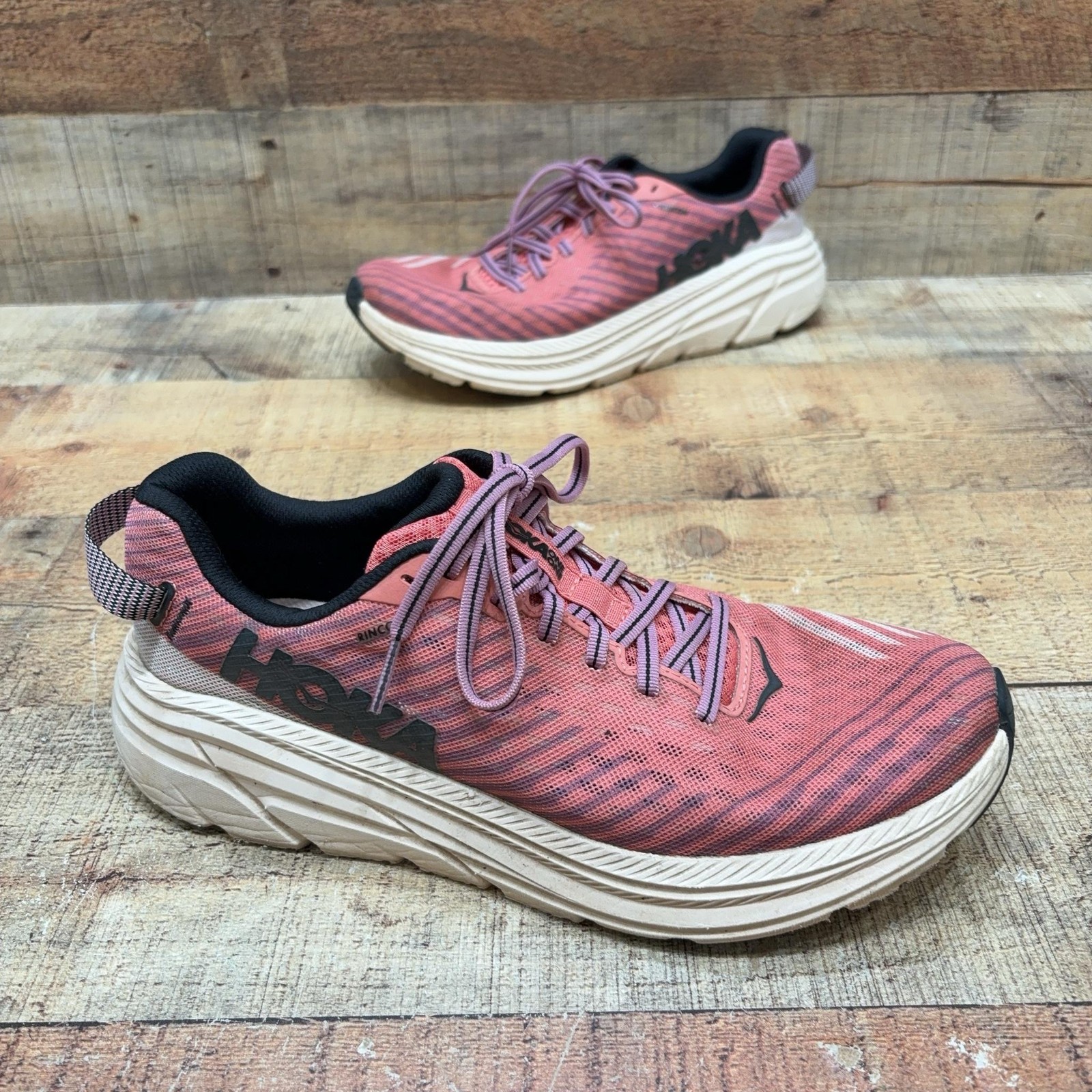 Hoka One One Rincon Shoes Womens Size 8.5 40 2/3 Pink Running Sneaker 1102875