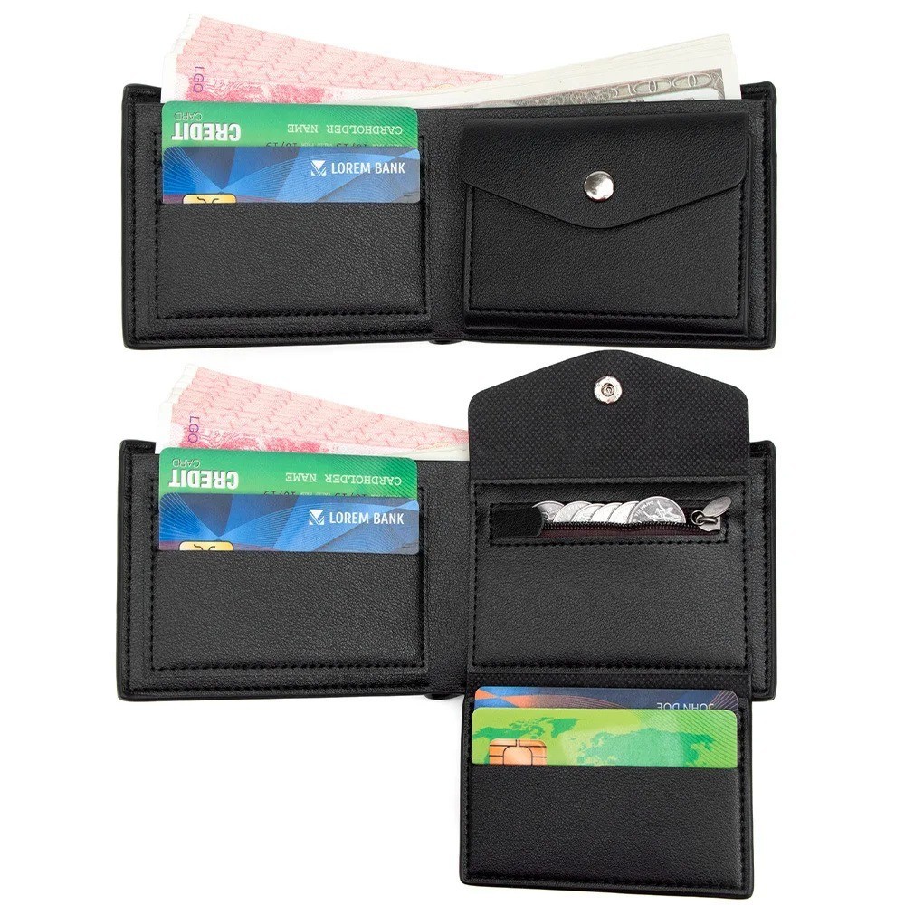 Retro Men’s Business Short Wallet | Soft PU Leather Multi-Card Slot Horizontal