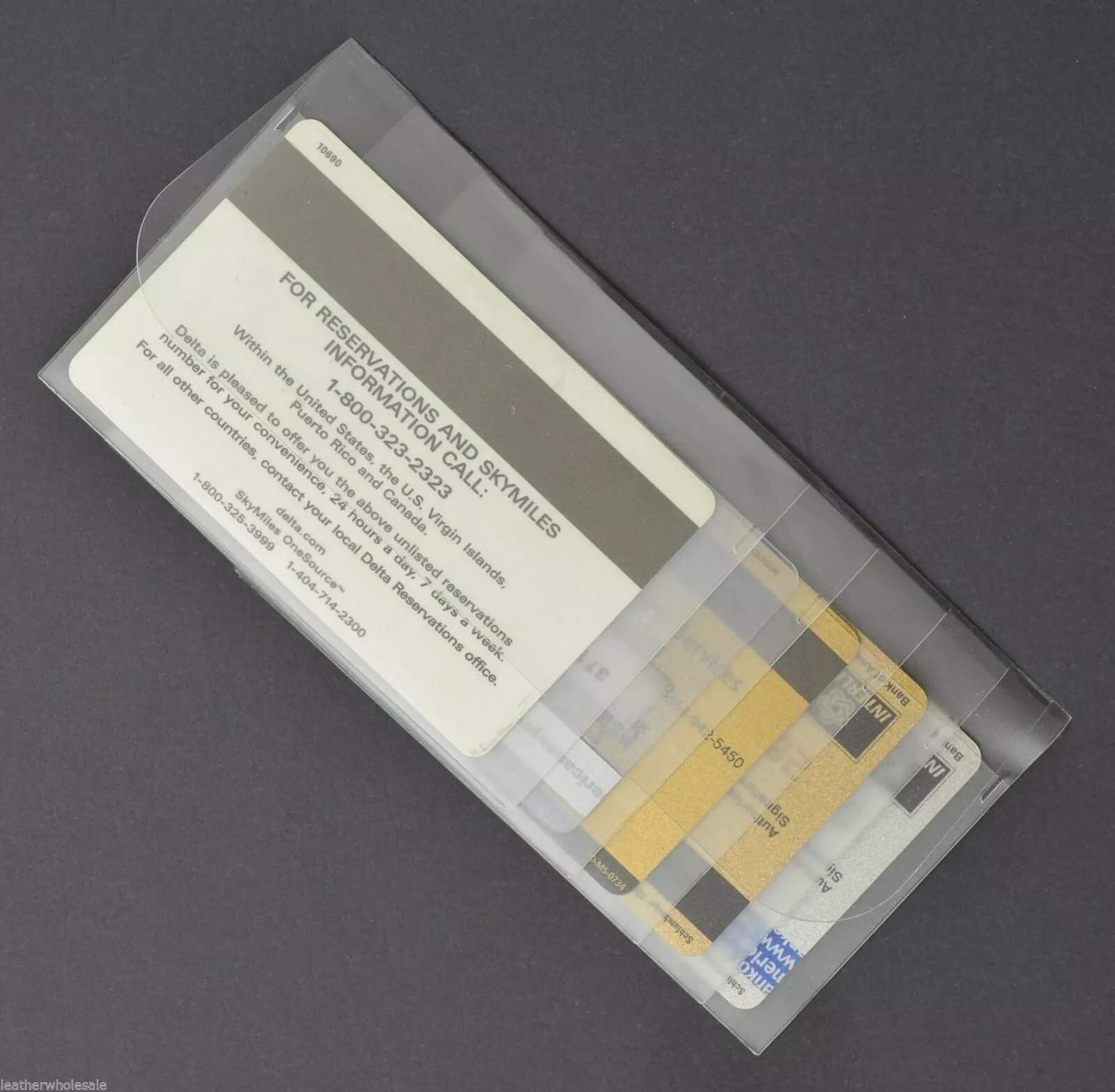 Set of 2 plastic wallet inserts for checkbook and long wallet MADE IN USA e2906