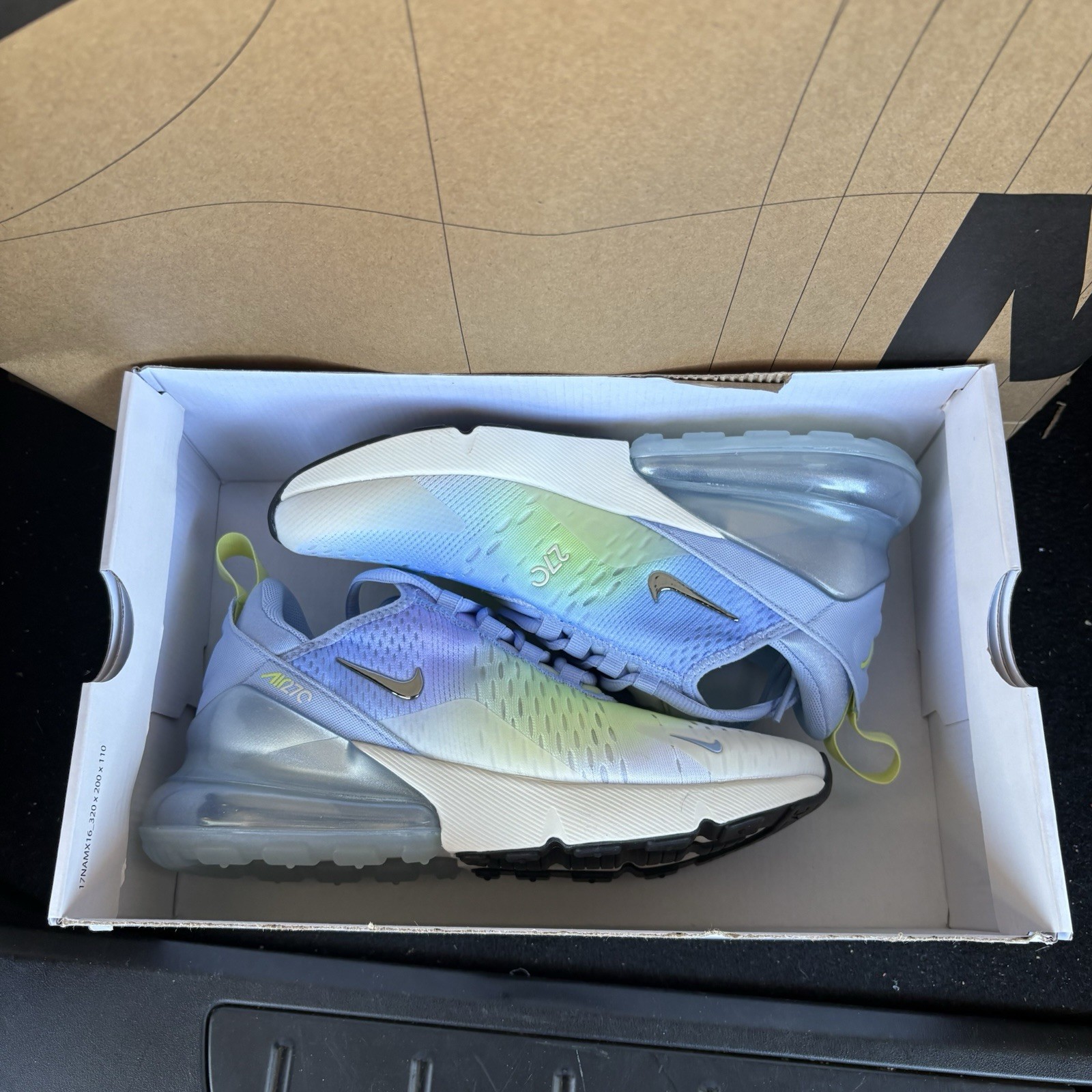 NEW Nike Air Max 270 “Mood Ring” Metallic Silver NBY IB7937-468 Women Size 7