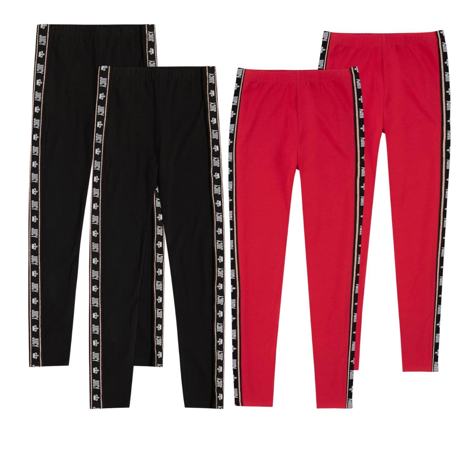 Juicy Couture Girls’ 4-Pack Leggings, Size 4-5, 6-6X, 7-8, 10-12, 14, 16