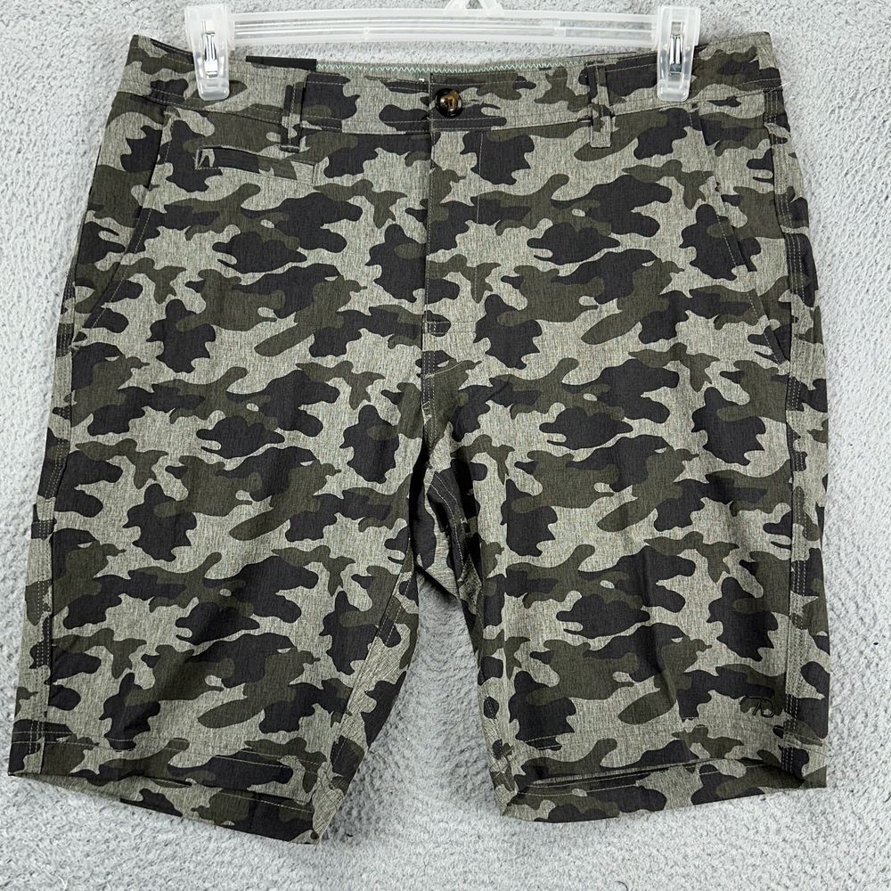 7 Diamonds 7D Cloudbreak Performance Shorts Mens 32 Grey Camo 4 Way Stretch NEW
