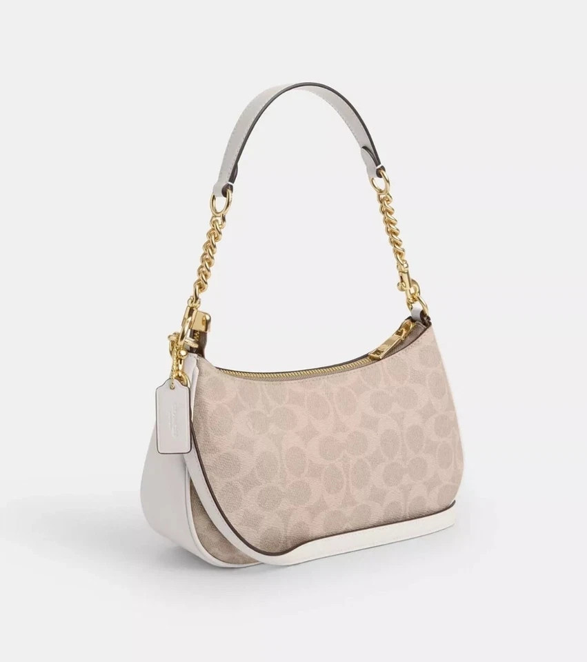 NWT Coach Teri Shoulder Bag In Signature Canvas CV933 Ship From US