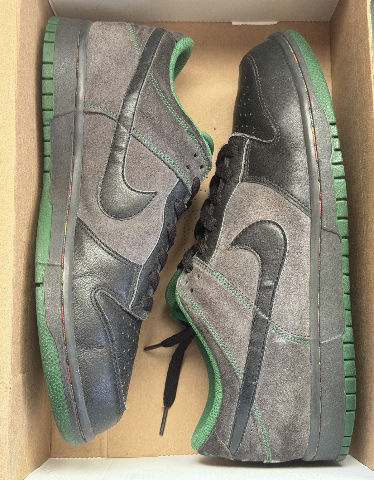 Nike Dunk CL Low Rasta Pack – Black Pine Green SZ: 10M