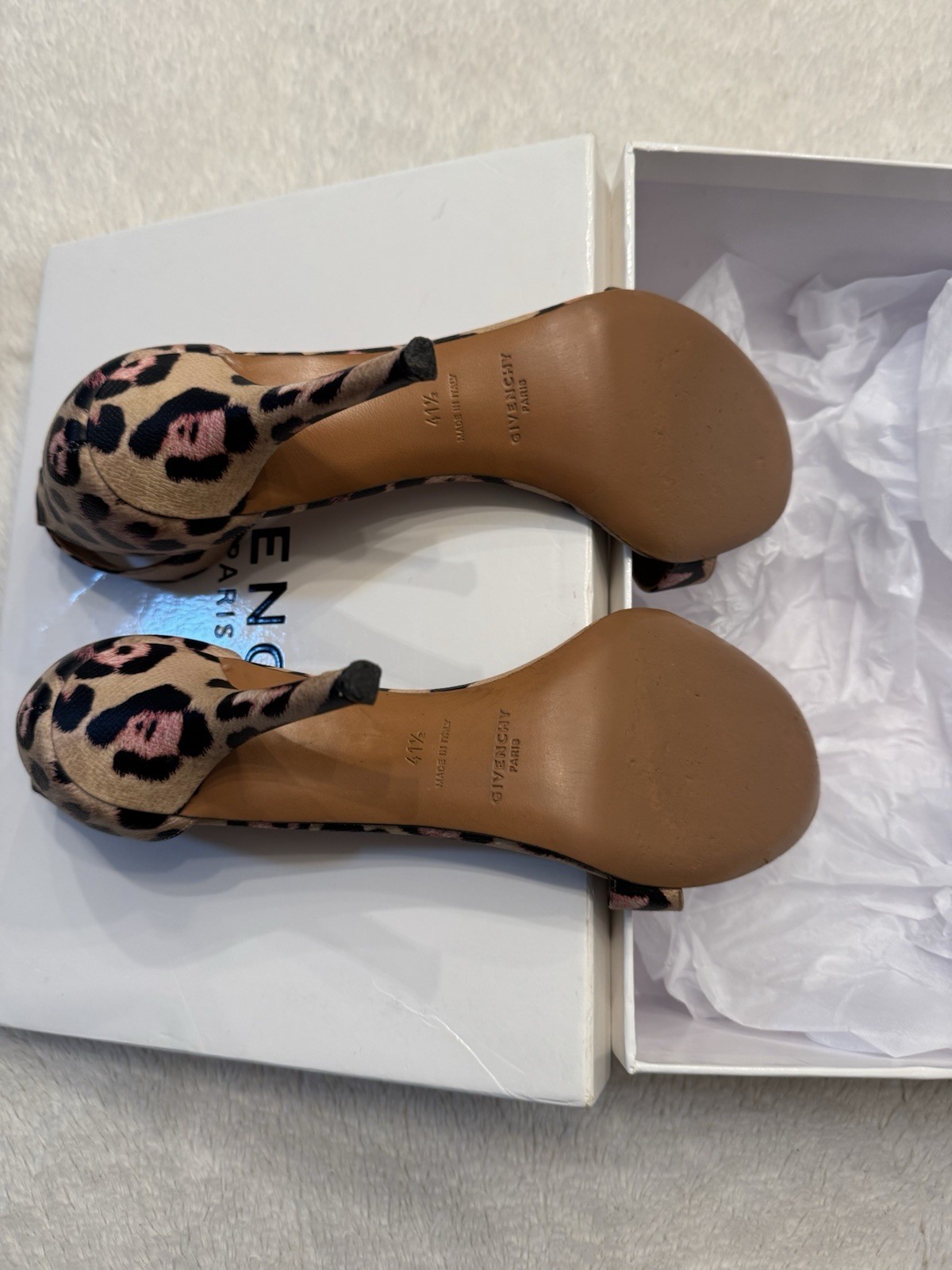 Givenchy Leopard Print Heel Sandal Retail: $750 41.5 (US 10.5) EUC W/ Box