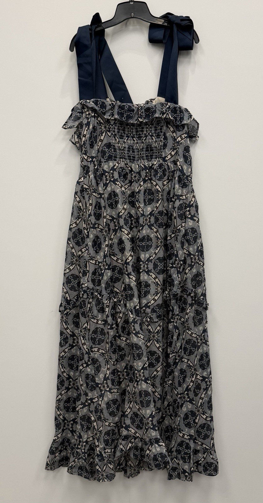Torrid Festi Drop Waist Maxi Dress Dutch Medallion Ancient Scroll (Blue) 0X NWOT