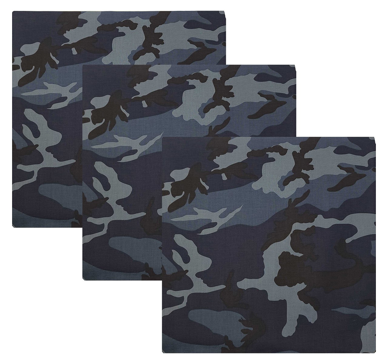 Camouflage Jumbo 27″ Bandana Tactical 100% Cotton Bandanna Head Cover 3Pack