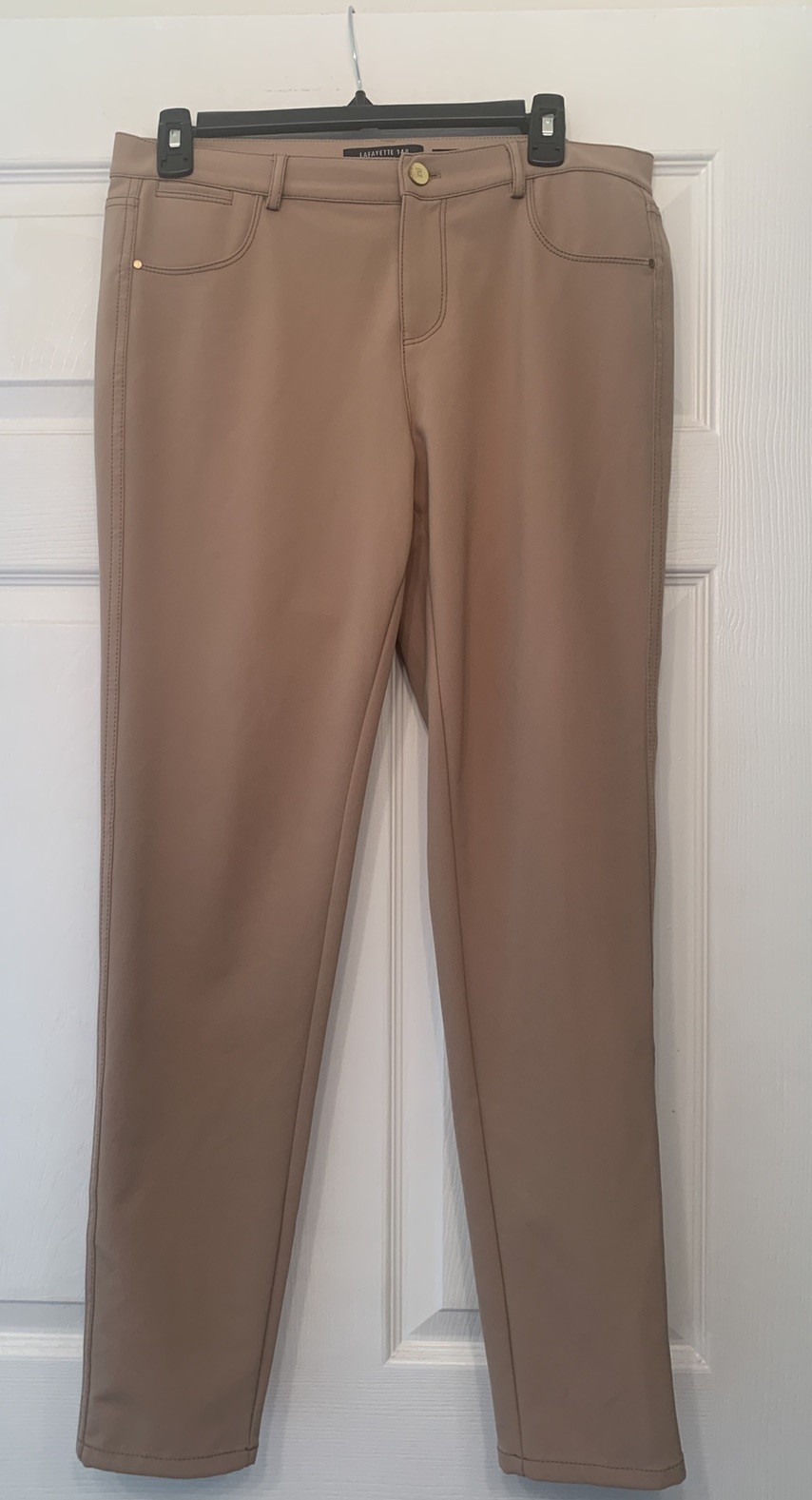 Lafayette 148 Mercer Pants Acclaimed Stretch Tan Casual Office Career
