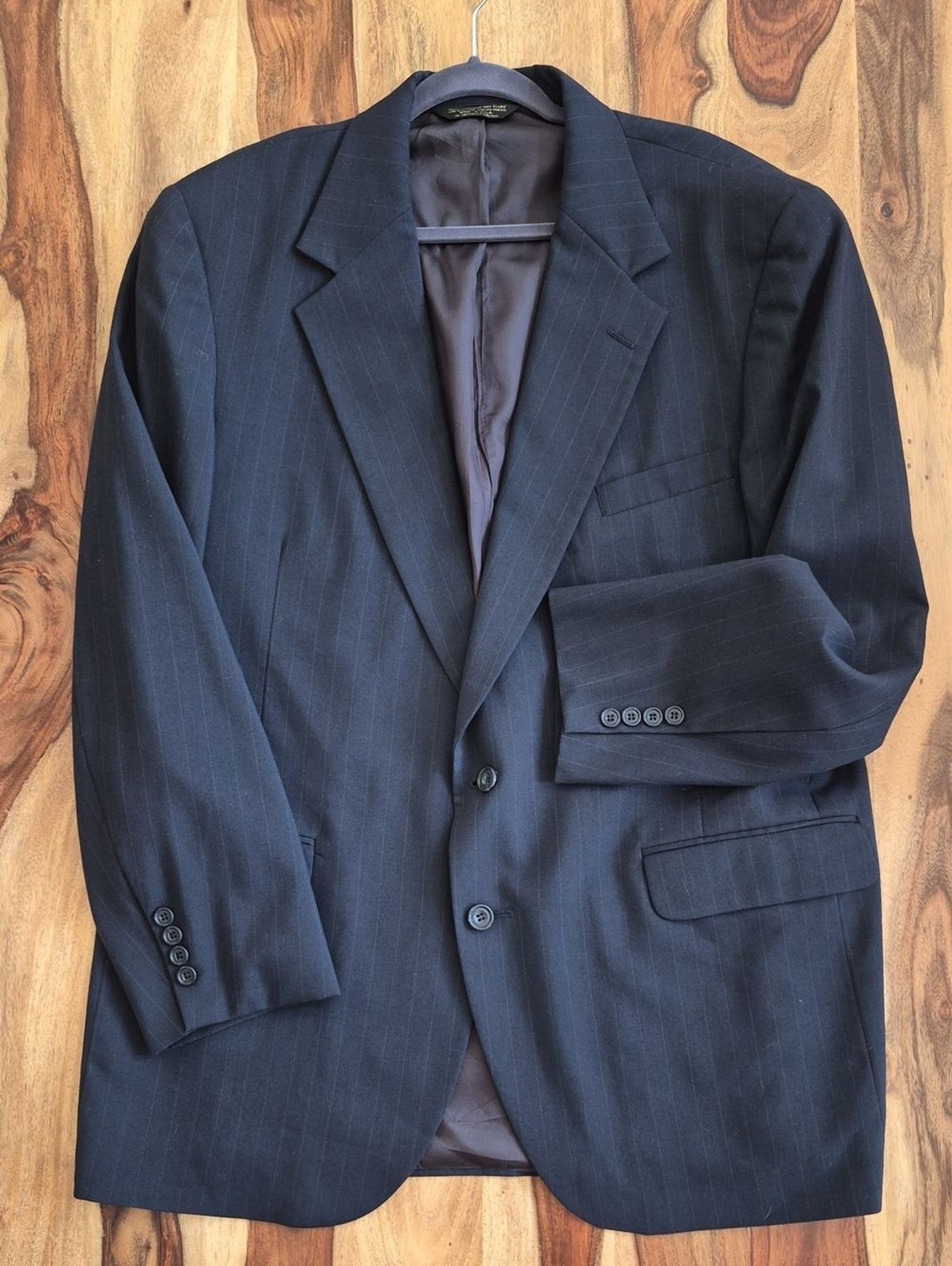 Deansgate Vtg. Wool Pinstripe, Smooth Blazer Sz 48 Long