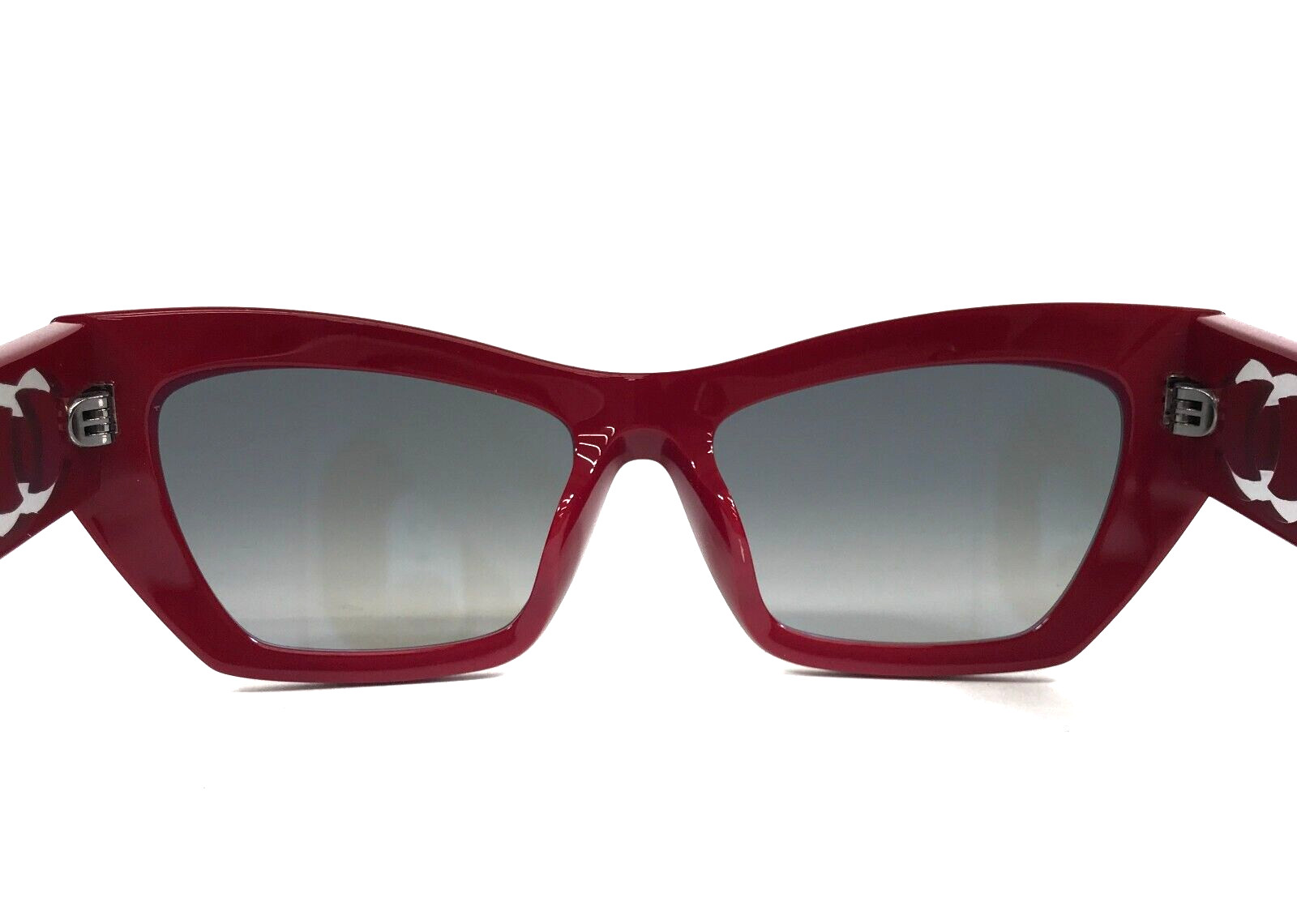 Chanel Sunglasses 5527-A c.1759/71 Burgundy Asian Fit Frame Gray Gradient Lenses