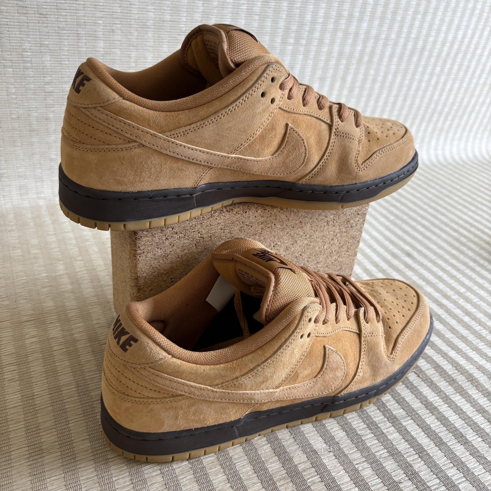 Nike SB Dunk Low Pro Wheat Mocha Shoes Mens 12 Brown Suede Sneakers BQ6817-204