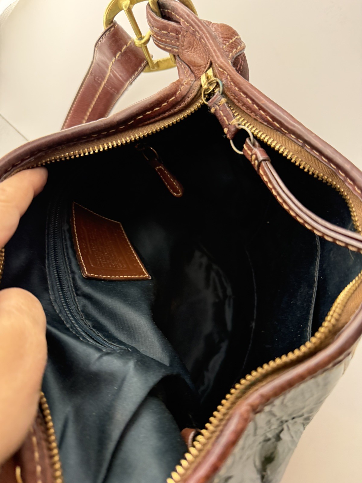 Coach Bleecker 11356 Patchwork Multicolor Bucket Shoulder Bag